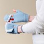 Women's/children's winter telephone gloves - blue