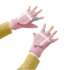 Women's/children's winter telephone gloves - pink