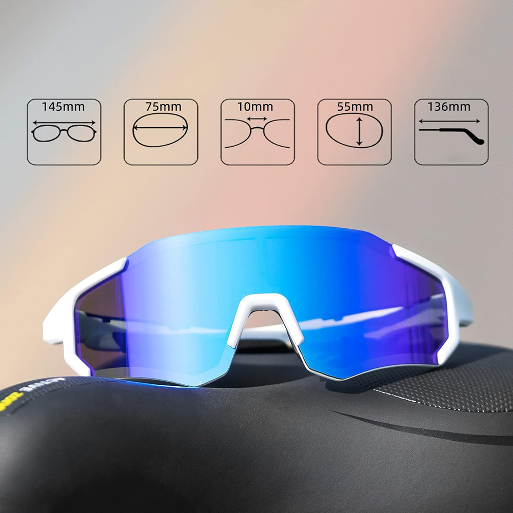 Rockbros 10183 polarizing cycling glasses - blue
