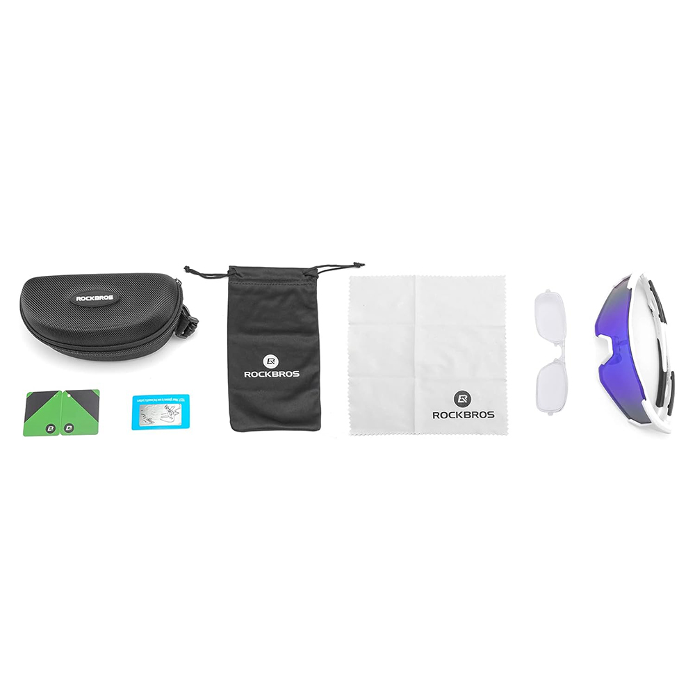Rockbros 10183 polarizing cycling glasses - blue