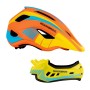 Rockbros TT-32SOYB-M children's bicycle helmet with detachable chinbar, size M - yellow-orange
