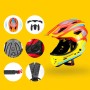Rockbros TT-32SOYB-S Children&amp;amp;#39;s Bike Helmet with Detachable Chin Size S - Yellow-Orange