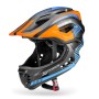 Rockbros TT-32SOBL-M children&amp;amp;#39;s bicycle helmet with removable chinbar, size M - black and orange