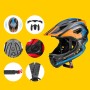 Rockbros TT-32SOBL-S Children&amp;amp;#39;s Bike Helmet with Detachable Chin Size S - Black and Orange