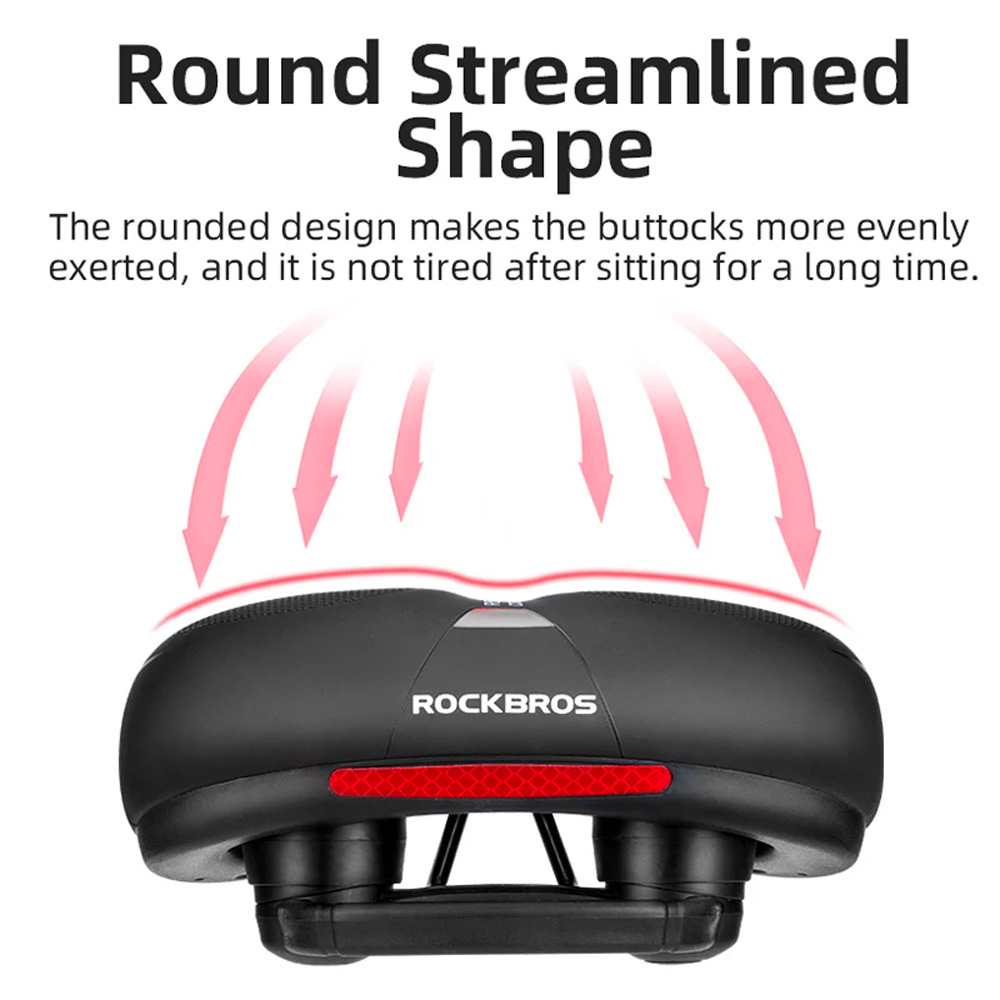 Rockbros AQ-6090R bicycle saddle - black and red