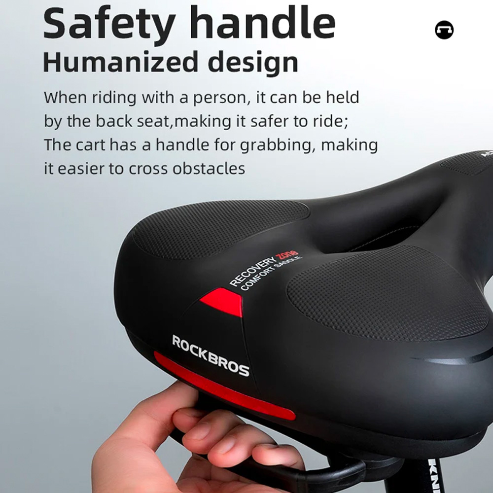 Rockbros AQ-6090R bicycle saddle - black and red