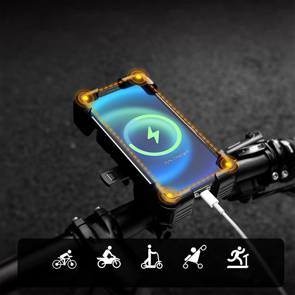 Rockbros 25210030001 Handlebar Bike Phone Holder - Black