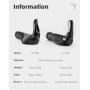 Rockbros BT1007B Bicycle Holder Set with Horns - Black