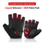 Rockbros S169BR L cycling gloves with gel inserts - black and red