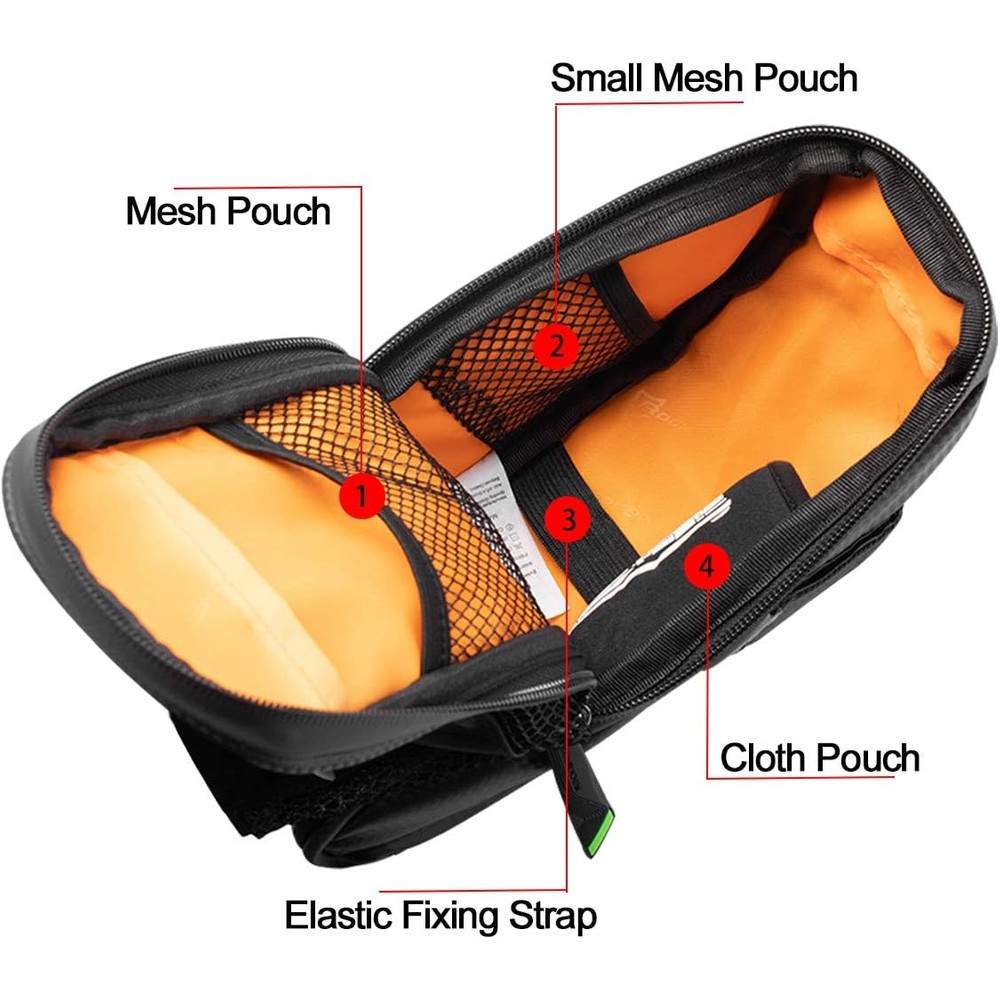 Rockbros C7-1 waterproof bicycle bag with saddle mounting 1.5l - black