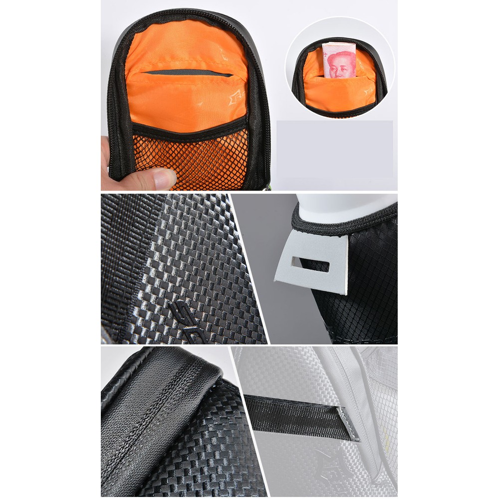 Rockbros C7-1 waterproof bicycle bag with saddle mounting 1.5l - black