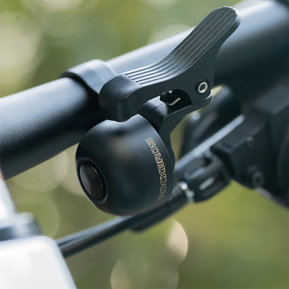 Rockbros 34210007001 bicycle bell for the left side of the handlebar - black