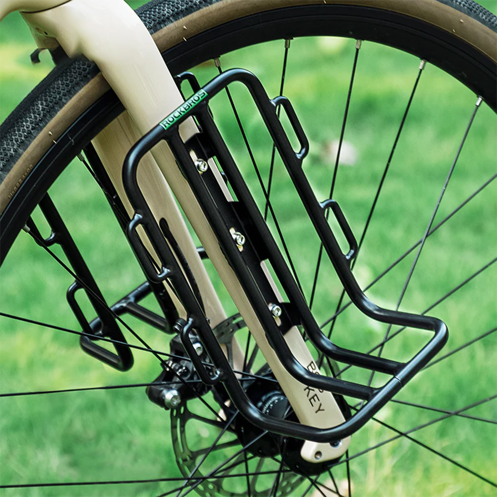 Rockbros 33210010001 front bicycle shelf for bicycle fork - black