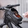 Rockbros B68-1 frame-mounted bicycle bag with phone pocket, 1.7l, black