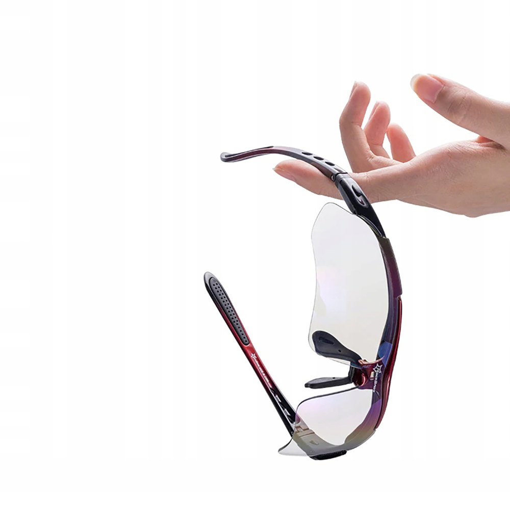 Rockbros 10001 Polarized Cycling Glasses - Black and Red