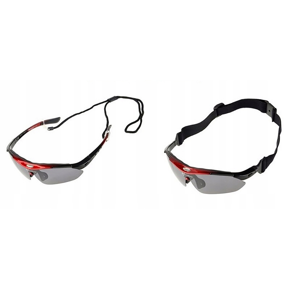 Rockbros 10001 Polarized Cycling Glasses - Black and Red