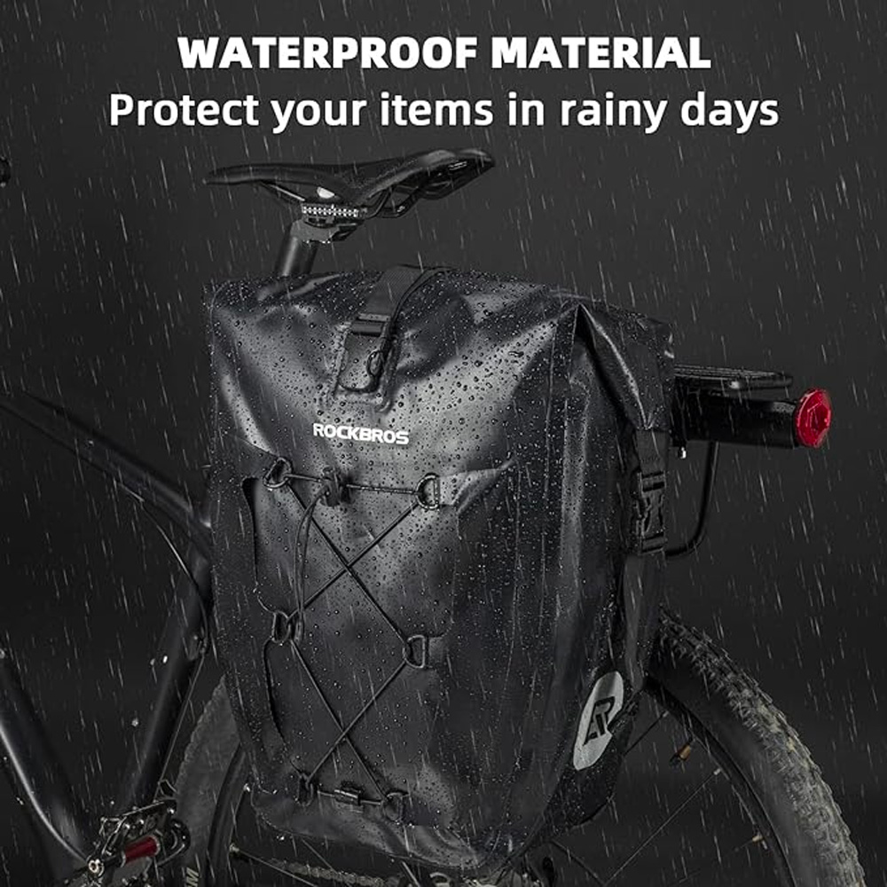 Rockbros 30140022001 waterproof bicycle bag for trunk - black