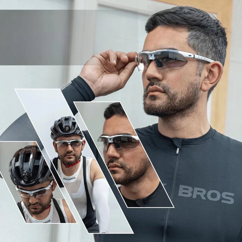 Rockbros 10002 Polarized Cycling Glasses - White