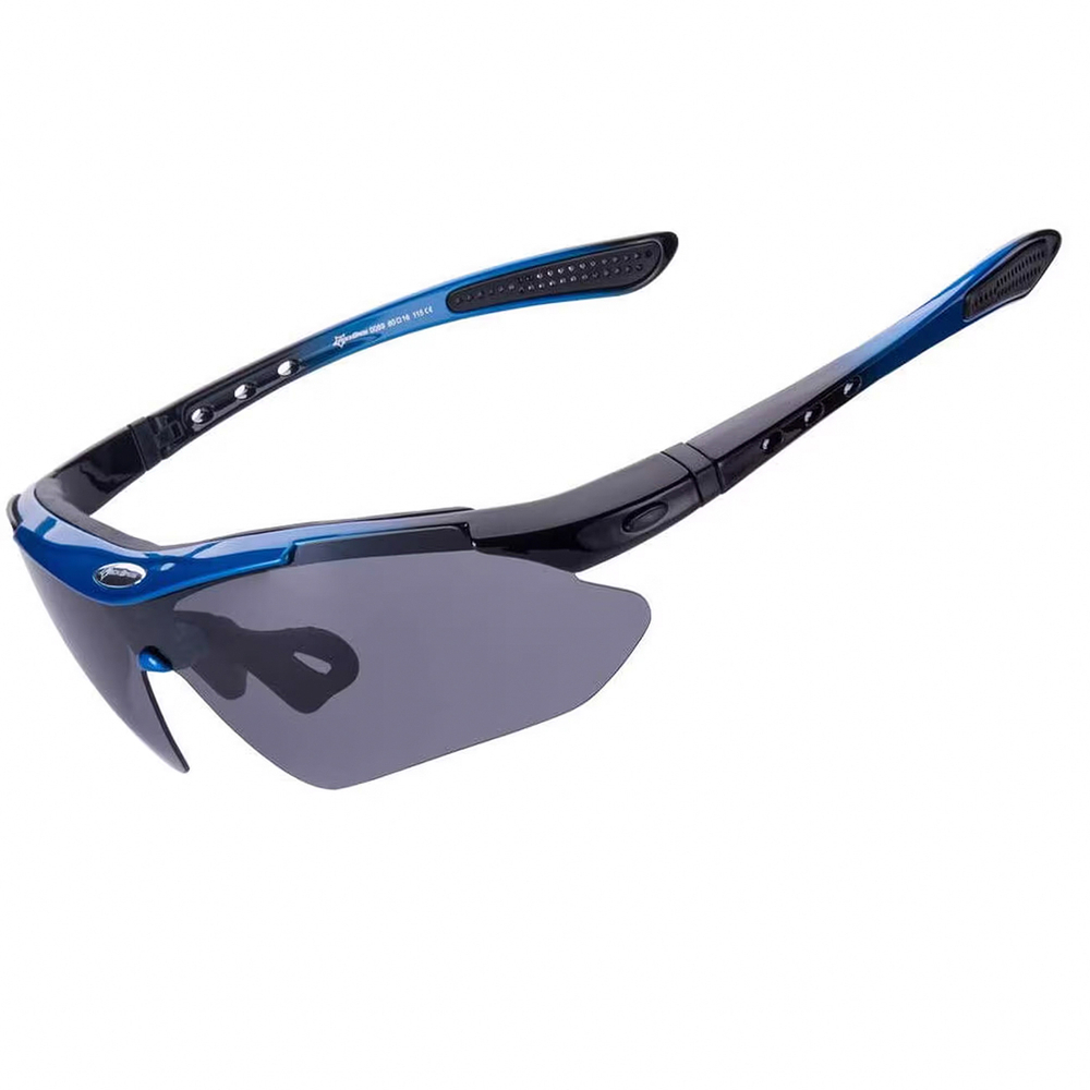 Rockbros 10007 Polarized Cycling Glasses - Black and Blue