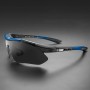 Rockbros 10007 Polarized Cycling Glasses - Black and Blue