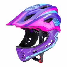 Rockbros TT-32SBPP-S Children&amp;amp;#39;s Bike Helmet with Detachable Chin Size S - Purple-Pink