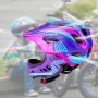 Rockbros TT-32SBPP-S Children&amp;amp;#39;s Bike Helmet with Detachable Chin Size S - Purple-Pink