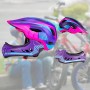 Rockbros TT-32SBPP-S Children&amp;amp;#39;s Bike Helmet with Detachable Chin Size S - Purple-Pink