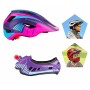 Rockbros TT-32SBPP-M Children&amp;amp;#39;s Bike Helmet with Detachable Chin Size M - Purple-Pink