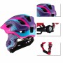 Rockbros TT-32SBPP-M Children&amp;amp;#39;s Bike Helmet with Detachable Chin Size M - Purple-Pink