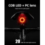 Rockbros Q5 Rear Bike Light with Intelligent Stop System - Black