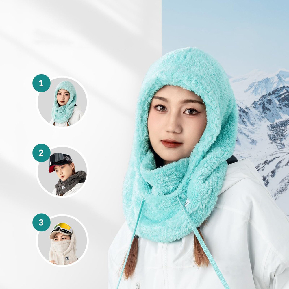 Qunature Arctic Velvet Ski Balaclava Size L - Mint