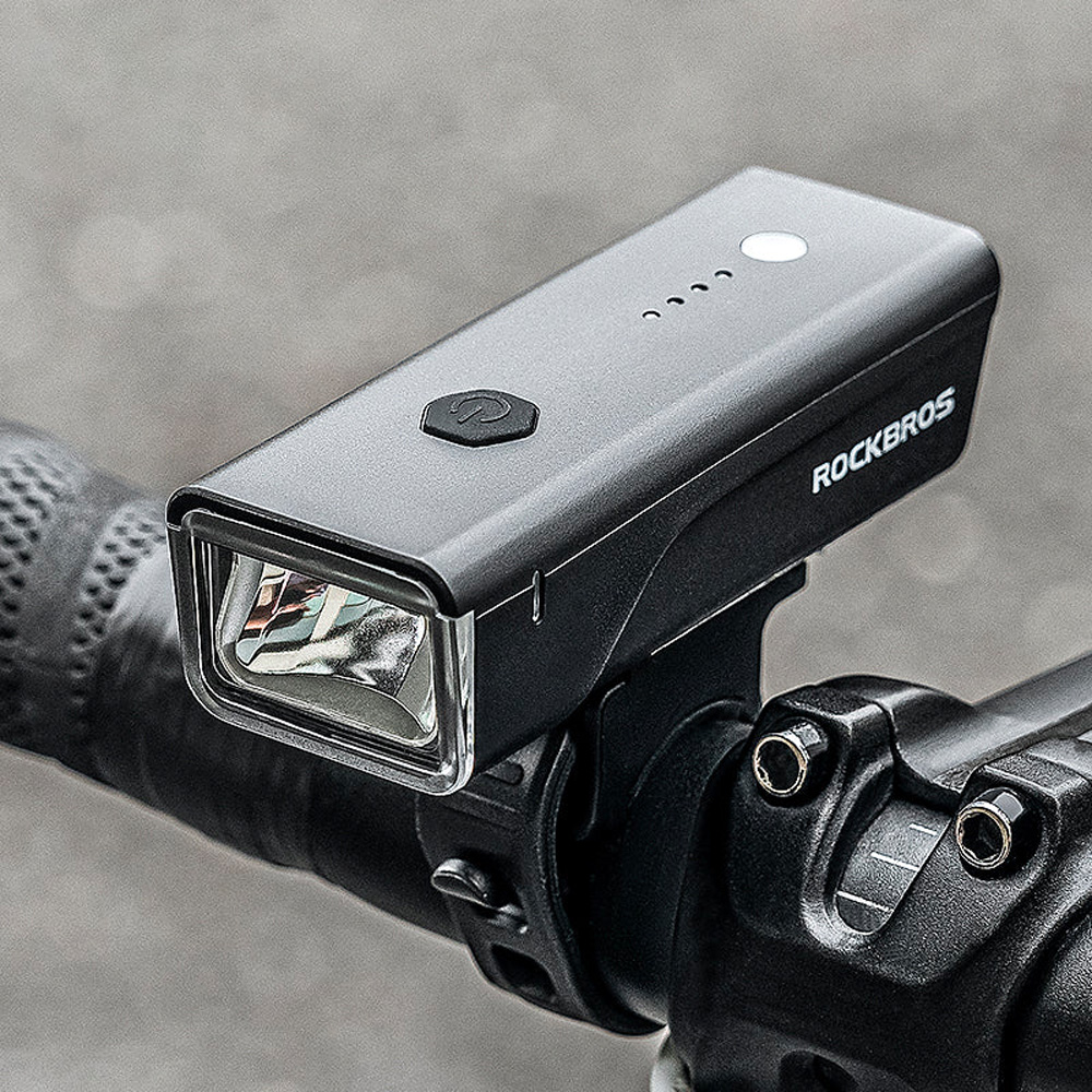 Rockbros 24510003001 Front Bike Light 260 lm + USB-C - USB-A Cable - Black