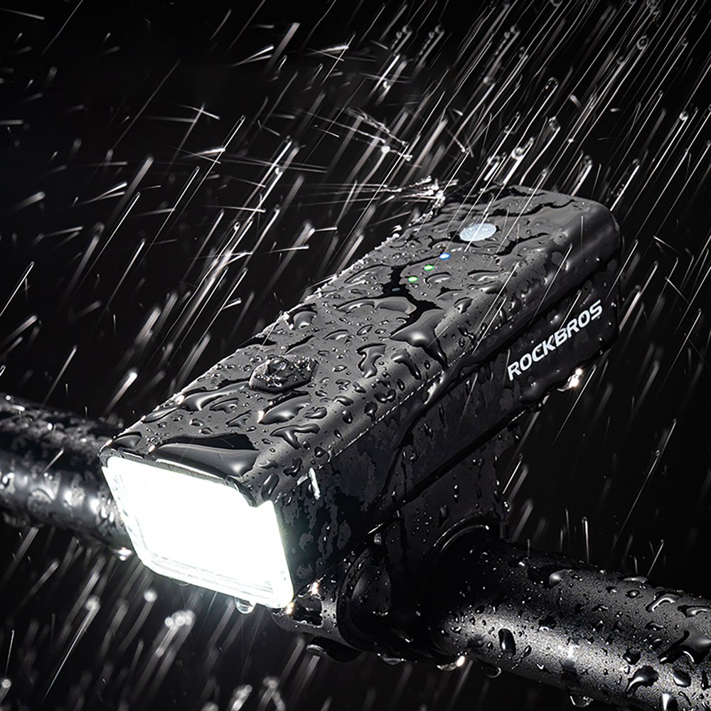 Rockbros 24510003001 Front Bike Light 260 lm + USB-C - USB-A Cable - Black