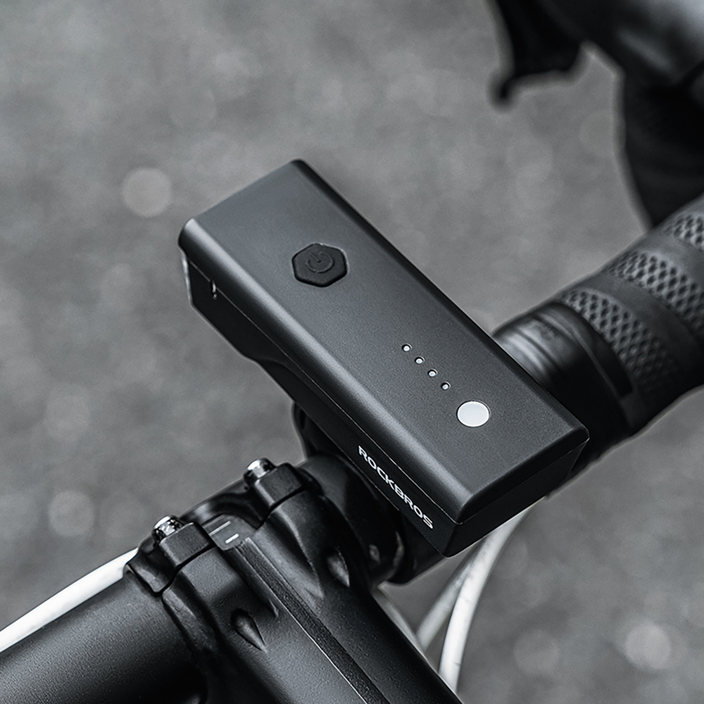 Rockbros 24510003001 Front Bike Light 260 lm + USB-C - USB-A Cable - Black