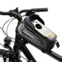 Wozinsky bicycle bag for the frame, armored, with a phone pocket, 1.7 l - black