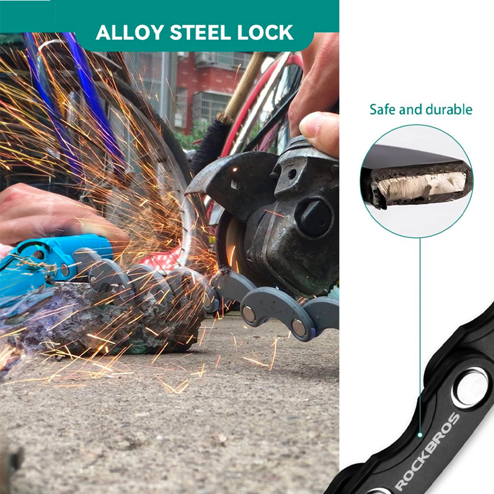 Rockbros WD795 foldable bicycle lock - black