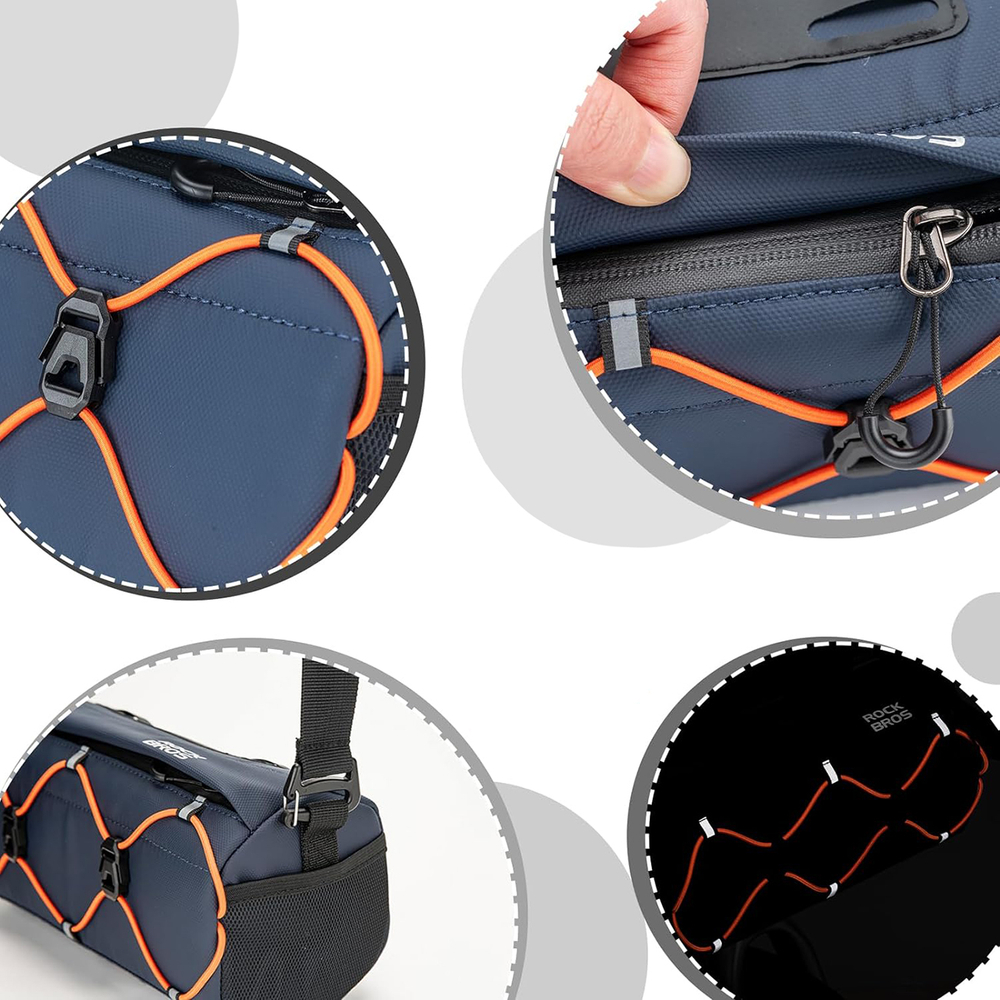 Rockbros 30110054002 bicycle handlebar bag 2.2 l - blue