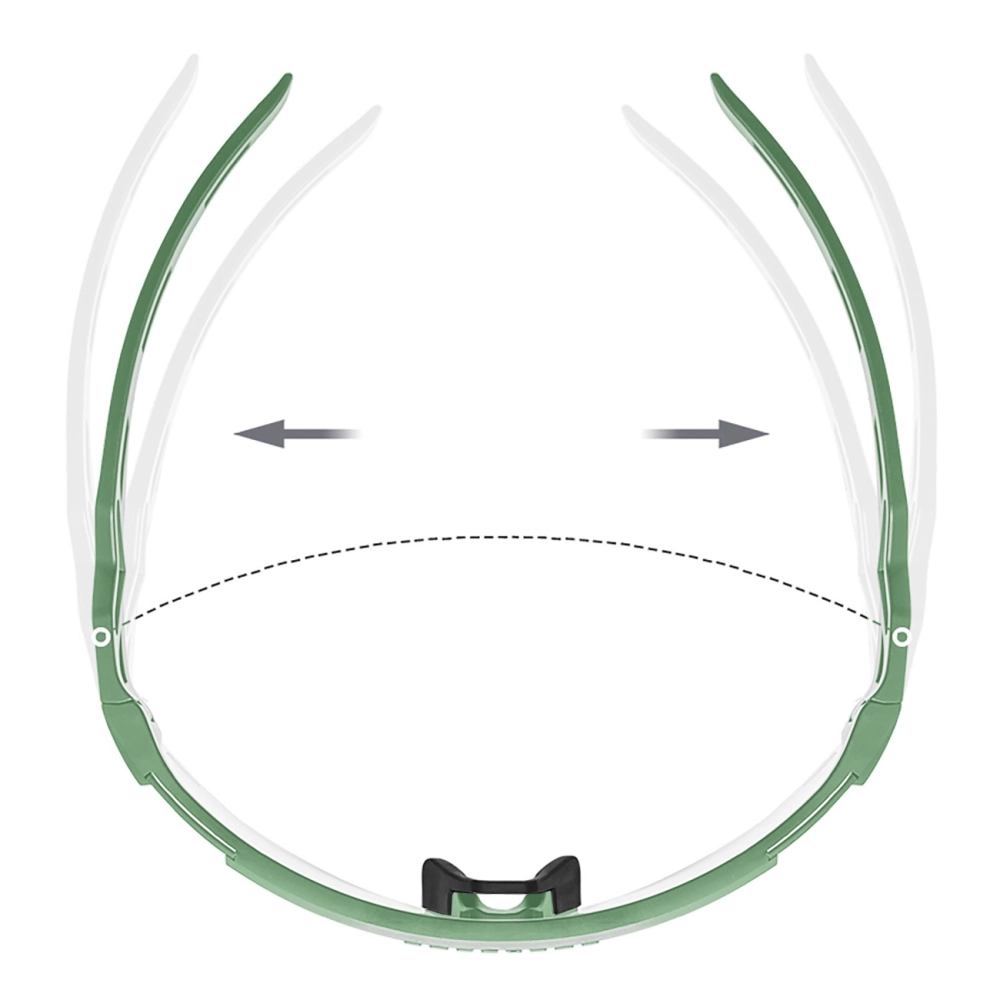 Rockbros Photochromic Cycling Glasses with UV Protection and Corrective Insert - Green