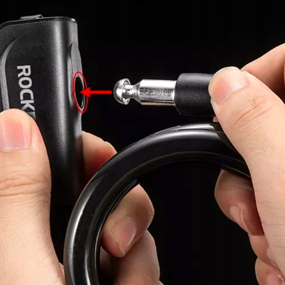 Rockbros RKS515-BK bicycle lock with 1.1 m key - black