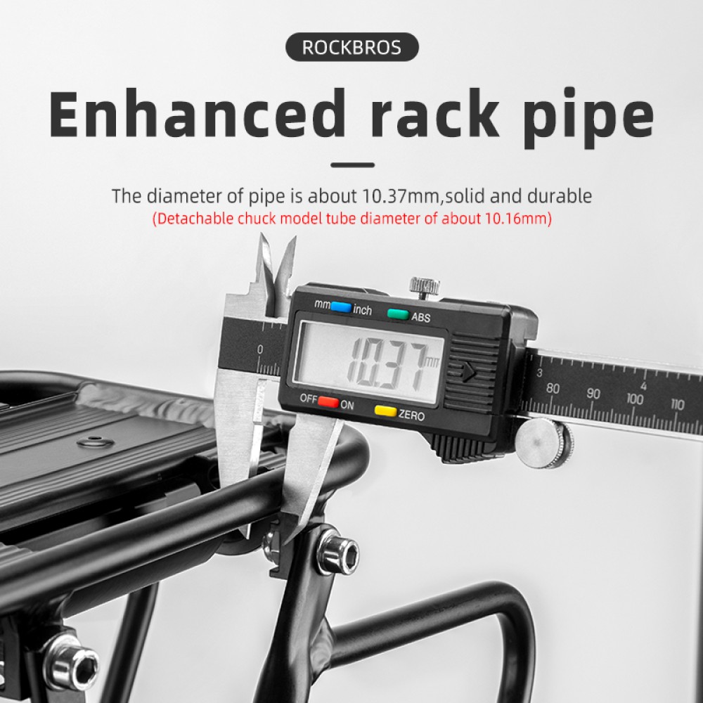 Rockbros 33210004001 bicycle rack with shelf - black