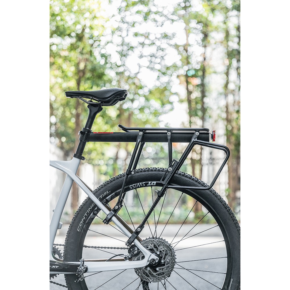 Rockbros 33210004001 bicycle rack with shelf - black