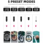 Rockbros 42720001001 Electric Bike Pump with LED Display + USB-C - USB-A Cable - Black