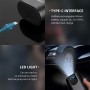 Rockbros 42720001001 Electric Bike Pump with LED Display + USB-C - USB-A Cable - Black