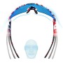 Rockbros Polarized Cycling Glasses with UV Protection and Corrective Insert Blue Lenses - USA Pattern - White