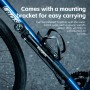 Rockbros 42310006001 bicycle pump with pressure gauge - black