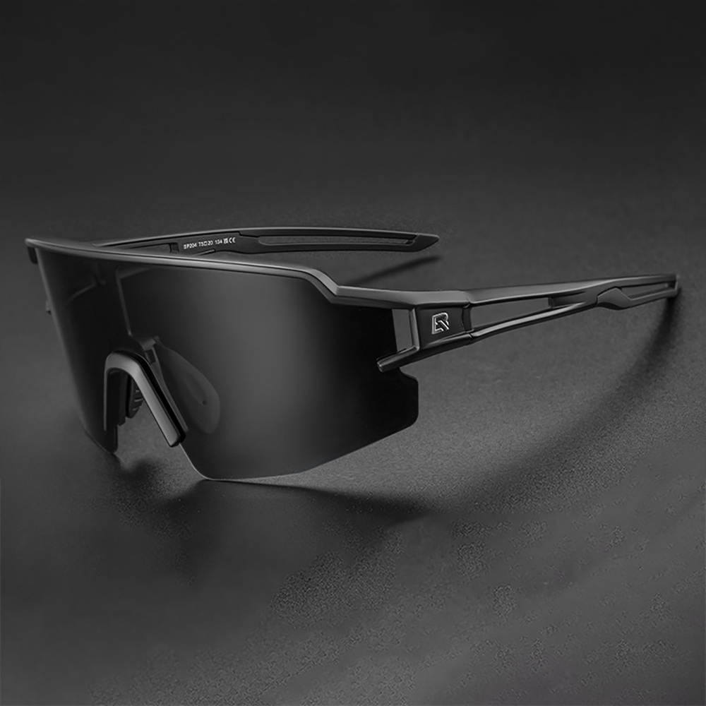 Rockbros Polarized Cycling Glasses with UV Protection and Corrective Insert 14120008006 Gray Lenses - Black