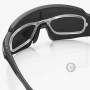 Rockbros Polarized Cycling Glasses with UV Protection and Corrective Insert 14120008006 Gray Lenses - Black