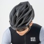 Rockbros Bike Helmet with Visor, Detachable UV Protective Goggles, Unisex - Black/Brown