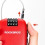 Rockbros 32420981001 bicycle lock with retractable cable - red