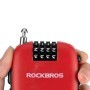 Rockbros 32420981001 bicycle lock with retractable cable - red